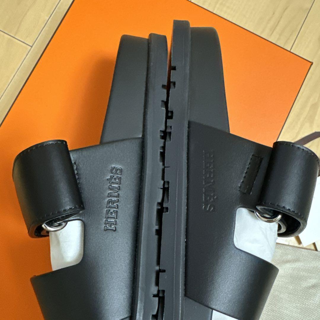 エルメス　HERMES　シプレ メンズサンダルNoir ブラック41