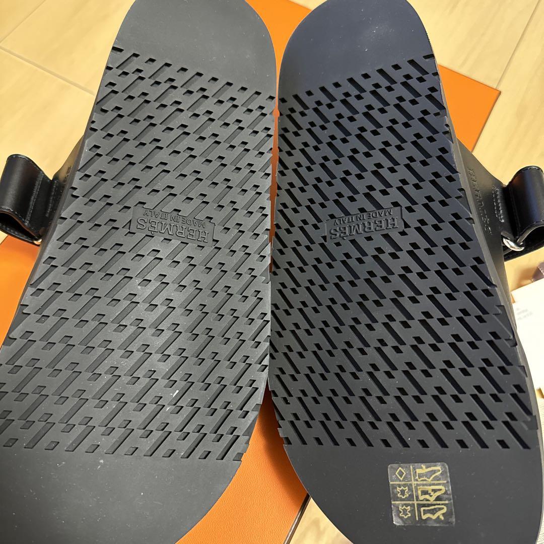 エルメス　HERMES　シプレ メンズサンダルNoir ブラック41