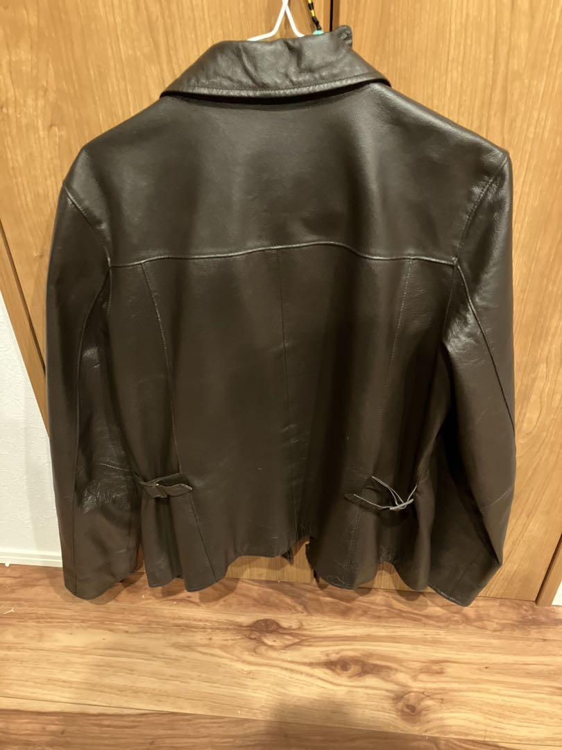 80'S EDDIE BAUER Leather Down Jacket M/BLACK 80年代 エディ