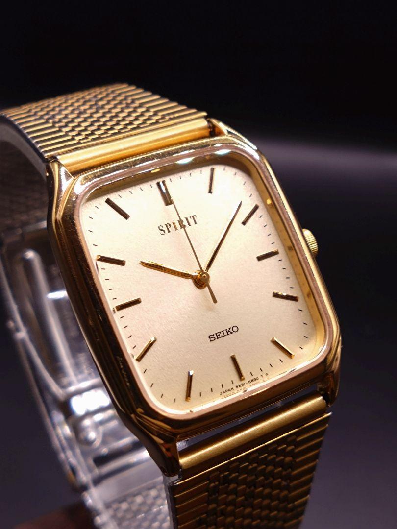 年差クォーツSEIKO SPIRIT 5E31-5B50 比較的美品！電池交換済
