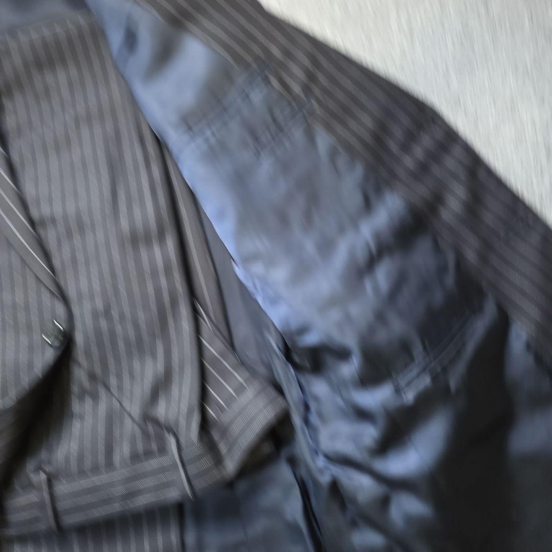 CARLO BARBERA ブラックストライプ ビジネススーツ CARLO BARBERA ブラックストライプ ビジネススーツ