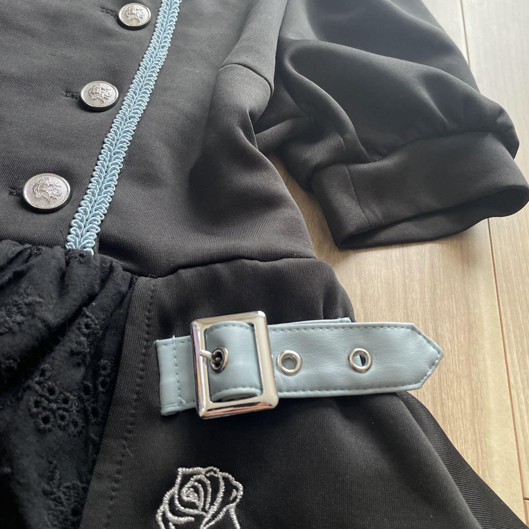 【良品】Jamie エーエヌケー ゴシックバラ刺繍ワンピース　M ロリータ 黒