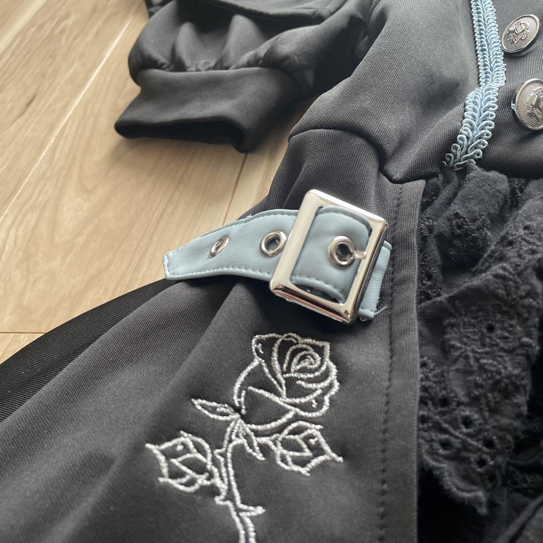 【良品】Jamie エーエヌケー ゴシックバラ刺繍ワンピース　M ロリータ 黒