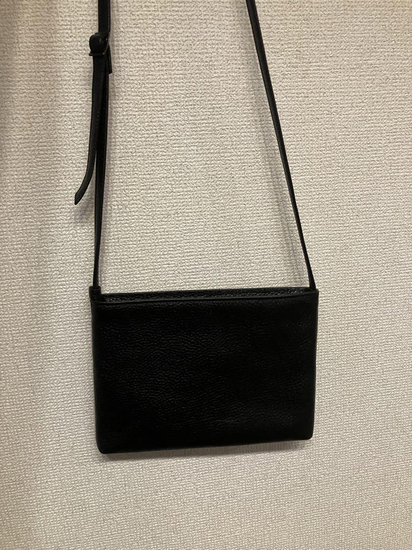 ハッシュタグ レザー サコッシュ ブラック