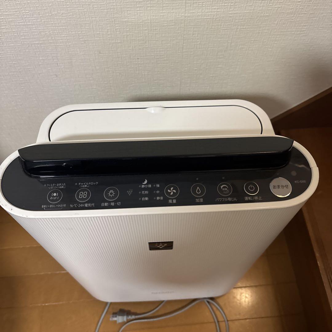 プラズマクラスター高濃度SHARP KC-G50-W 加湿空気清浄機　フィルタ付