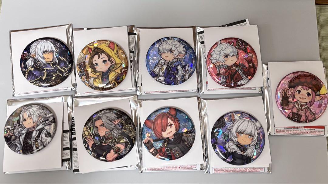 ファイナルファンタジーXIV　キャラクター缶バッジ　コンプリート