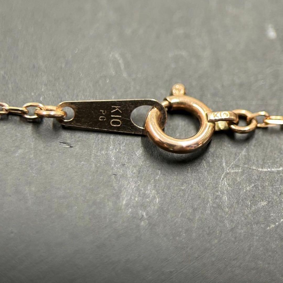 10金ピンクゴールド K10PG Yモチーフ天然ダイヤモンドネックレス 40cm 10金ピンクゴールド K10PG Yモチーフ天然ダイヤモンドネックレス 40cm