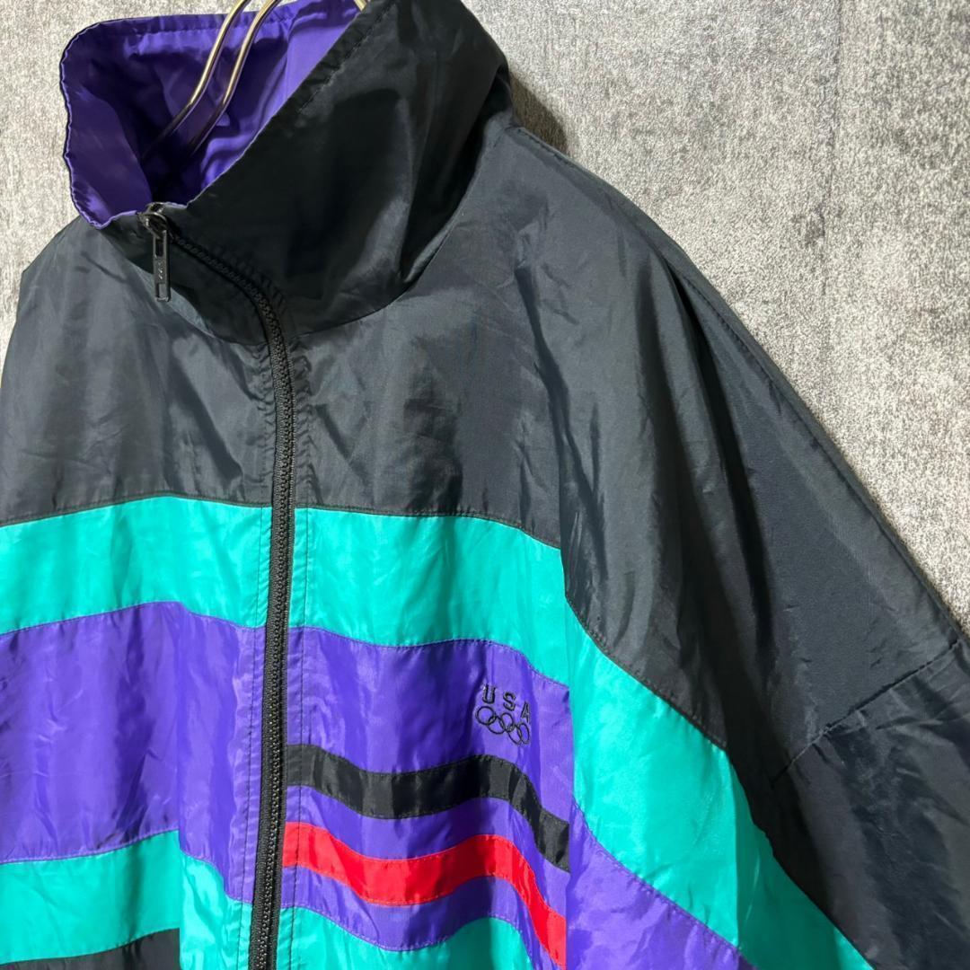 オリンピックUSA 90s ナイロンジャケット 古着 ストリート メ