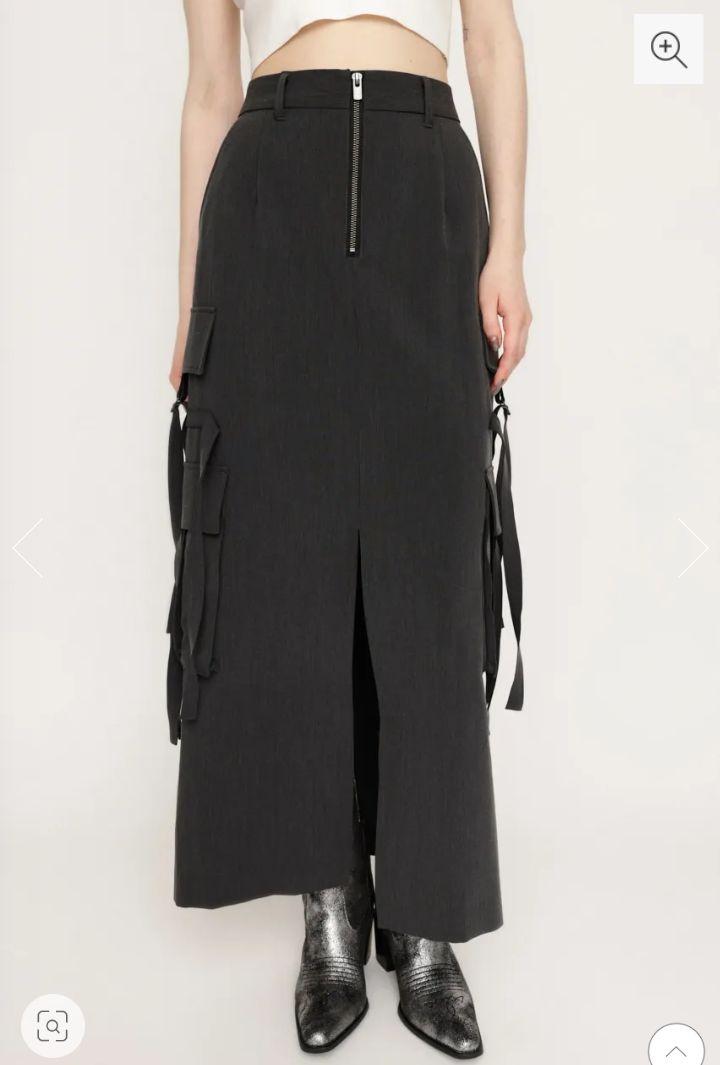 新品未使用タグ付き SLY フロントジップカーゴスカート