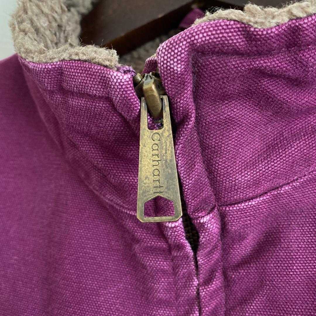 メキシコ製 carhartt カーハート ダックジャケット 裏ボア パープル