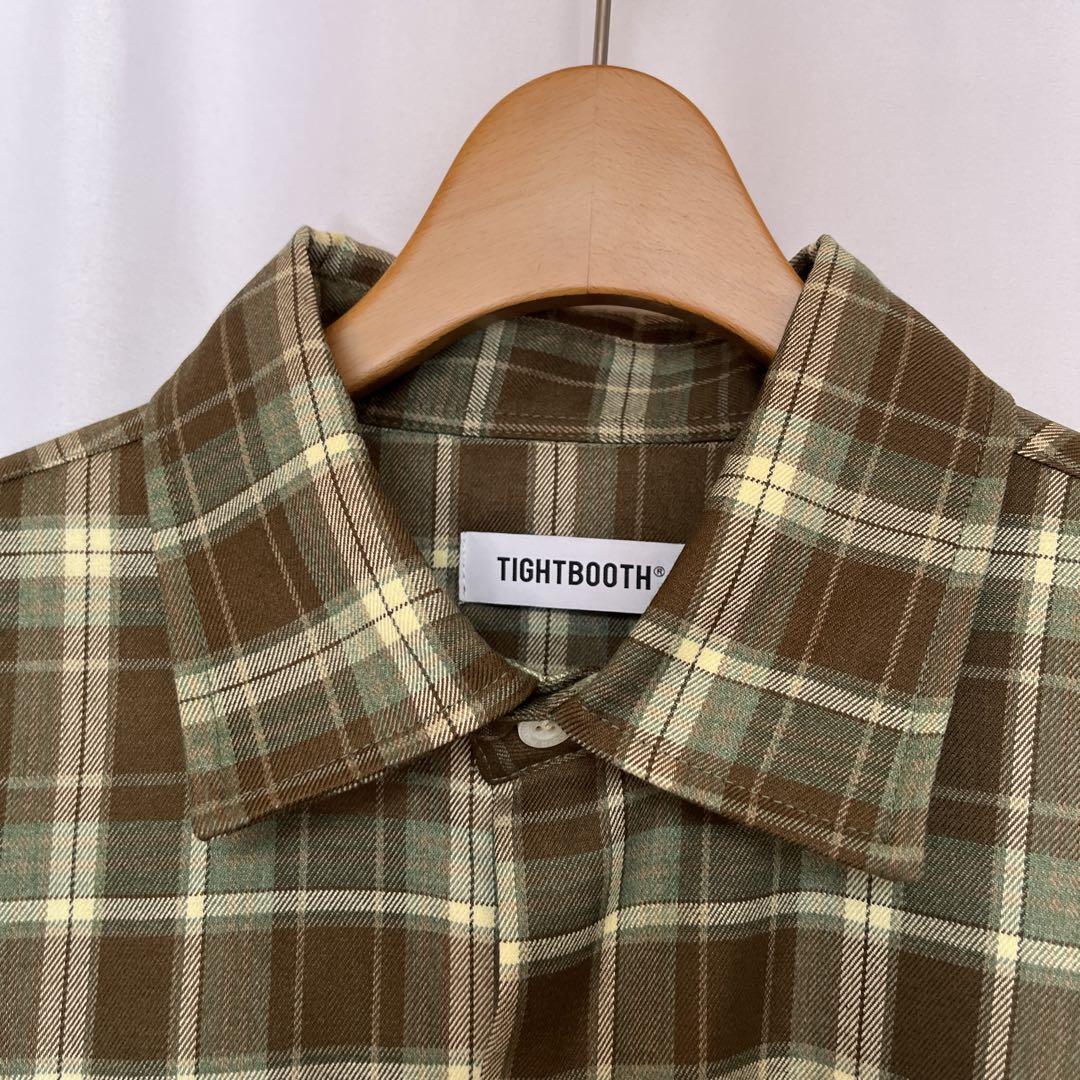新品 TIGHTBOOTH 25ss チェックシャツ グリーンM