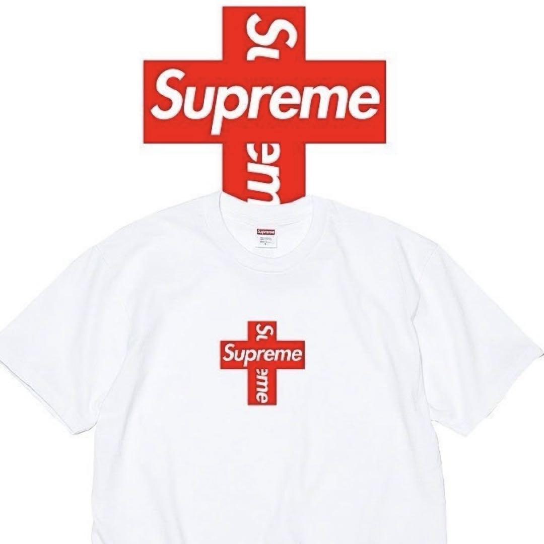 Supreme Cross Box Logo Tee White Men's - FW20 - US