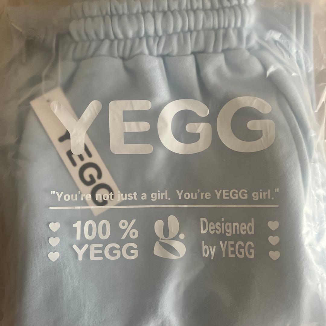 YEGG 水色 スウェットパンツ 天使の羽 YEGG 水色 スウェットパンツ 天使の羽