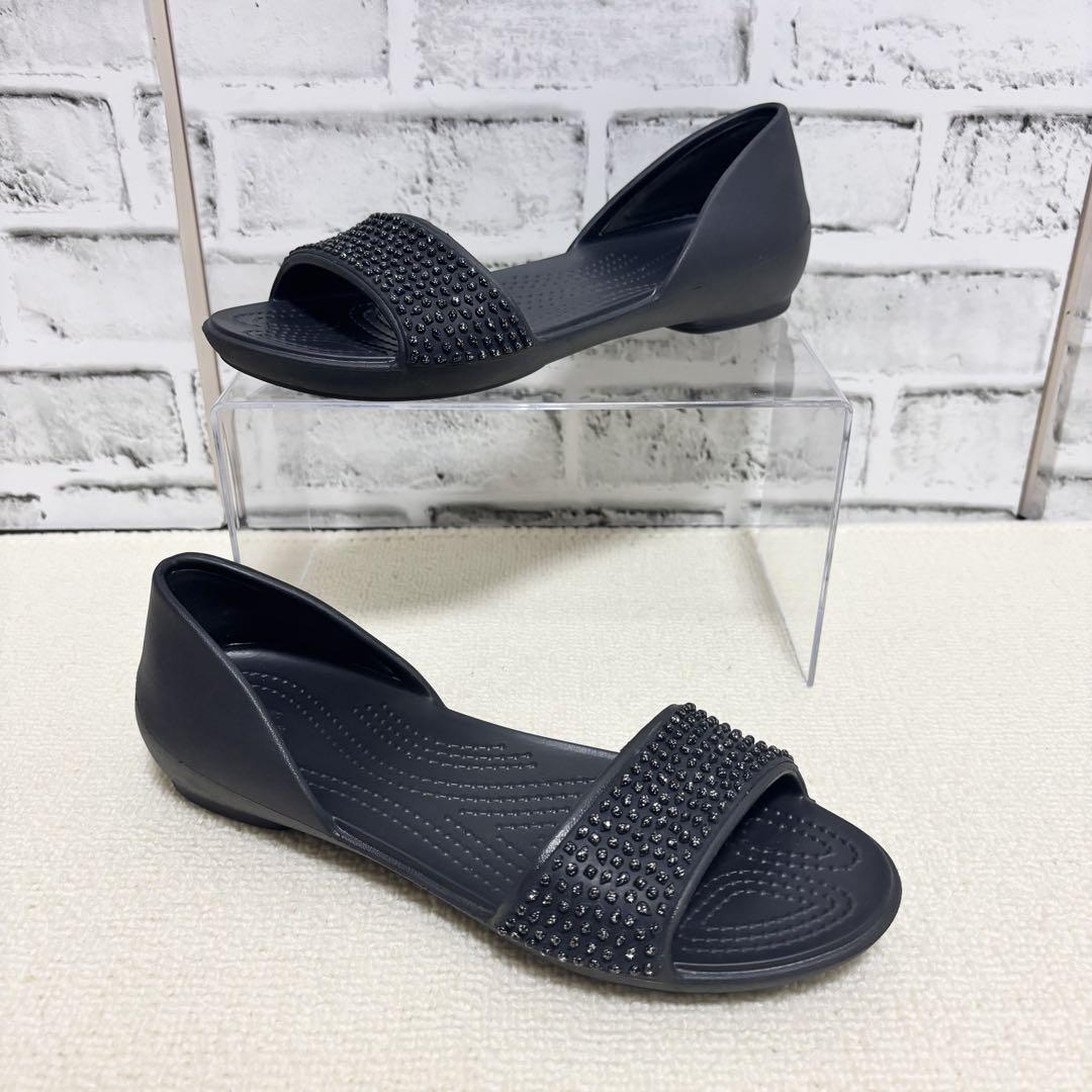 crocs クロックス リナ エンベリッシュド ドルセー ウィメン 黒 W6