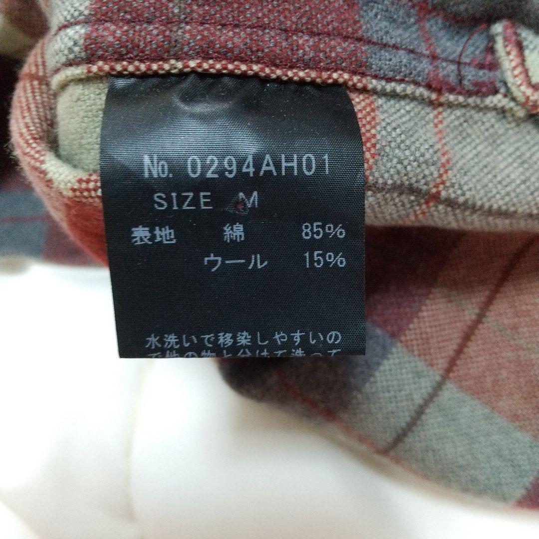 ヒステリックグラマー Mサイズ チェック ウール 長袖シャツ 古着