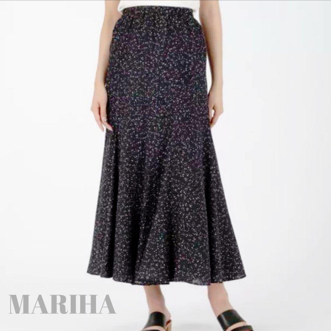 【美品】MARIHA マリハ 夢見るマーメイドのスカート ドット柄 黒 36S