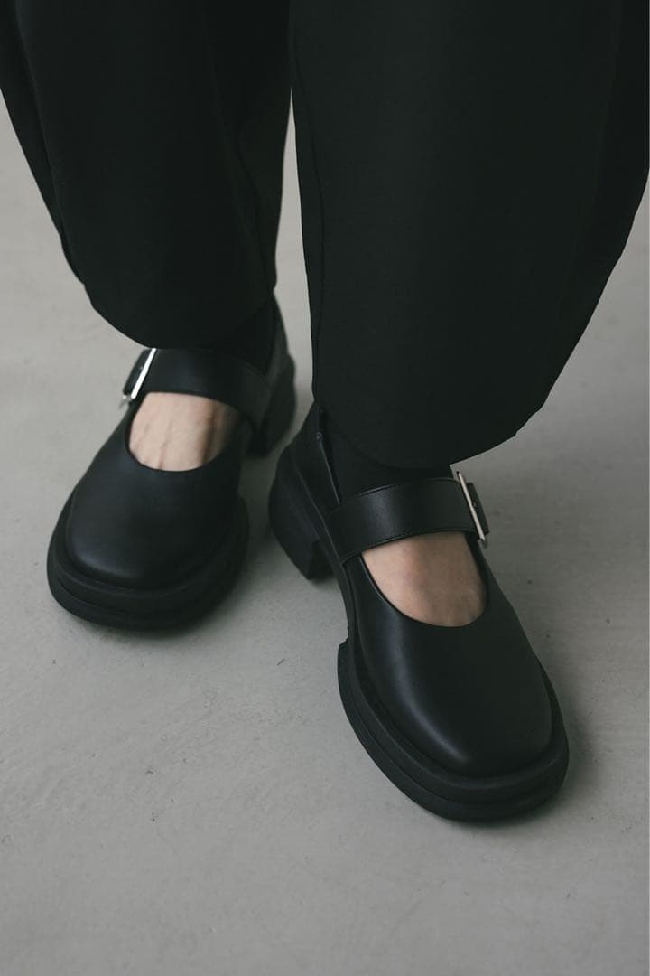 人気 完売 スタイルミキサー フレアヒールシューズ 黒 ブラック メリージェーン 人気 完売 スタイルミキサー フレアヒールシューズ 黒 ブラック