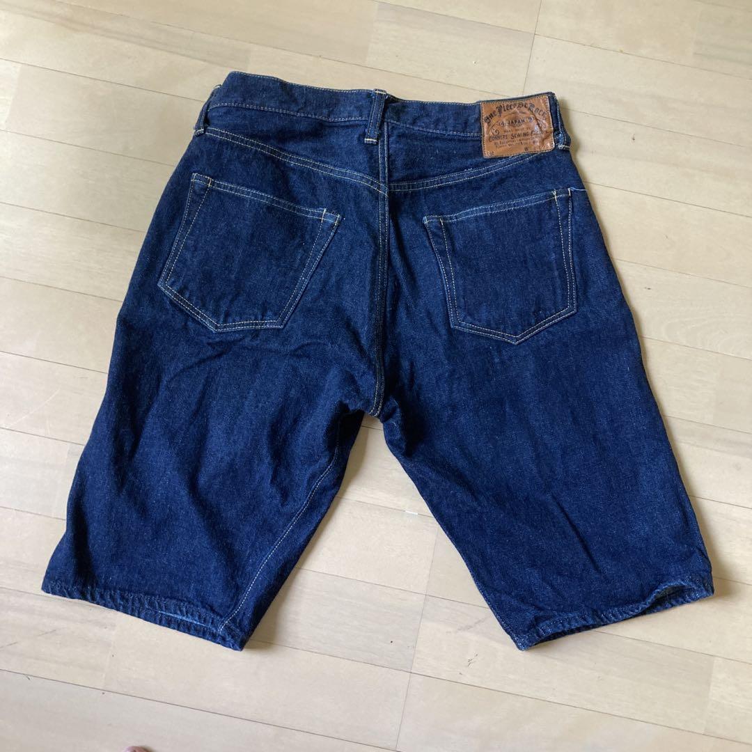 ワンピースオブロックデニムショートパンツ