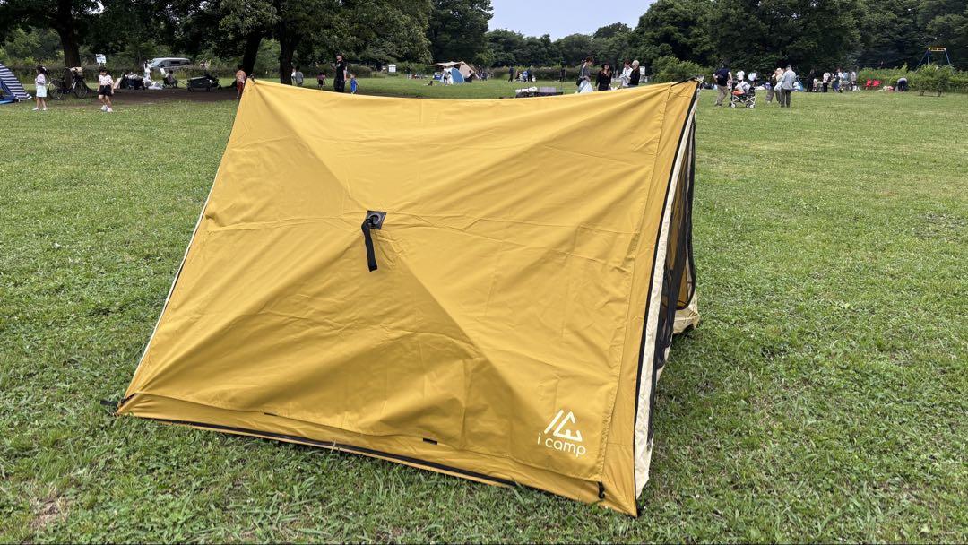 icamp ラクバイン 超早 簡単設営 テント ２~３人用 前室 UVカット
