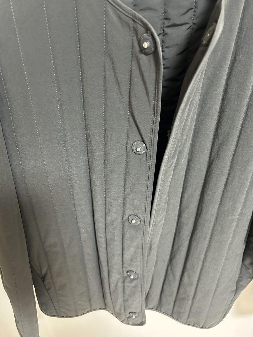 【完売品】ZARA　バーティカルキルト加工シャツジャケット　L-XL