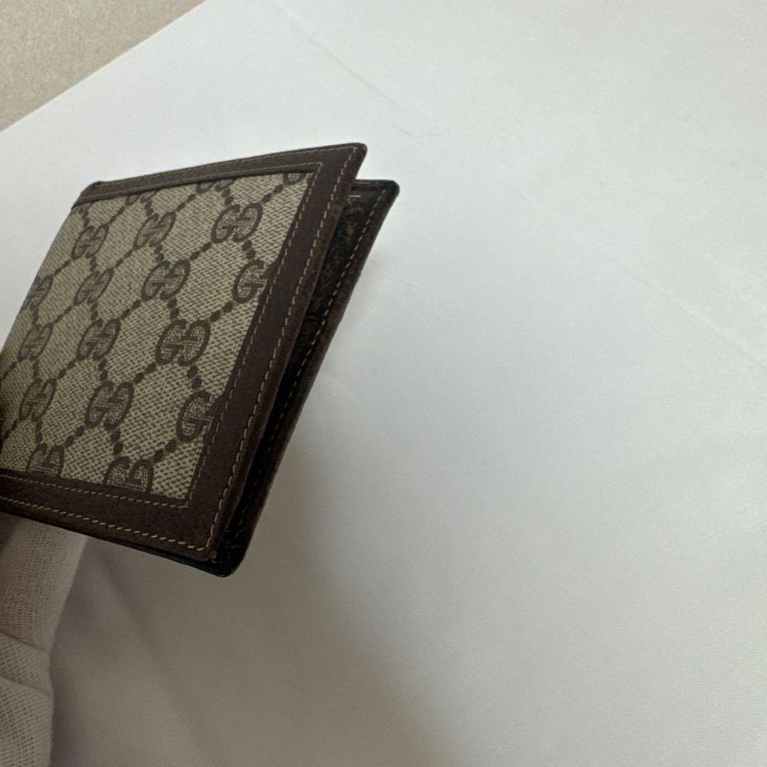オールドグッチ GUCCI GGキャンバス 二つ折り財布