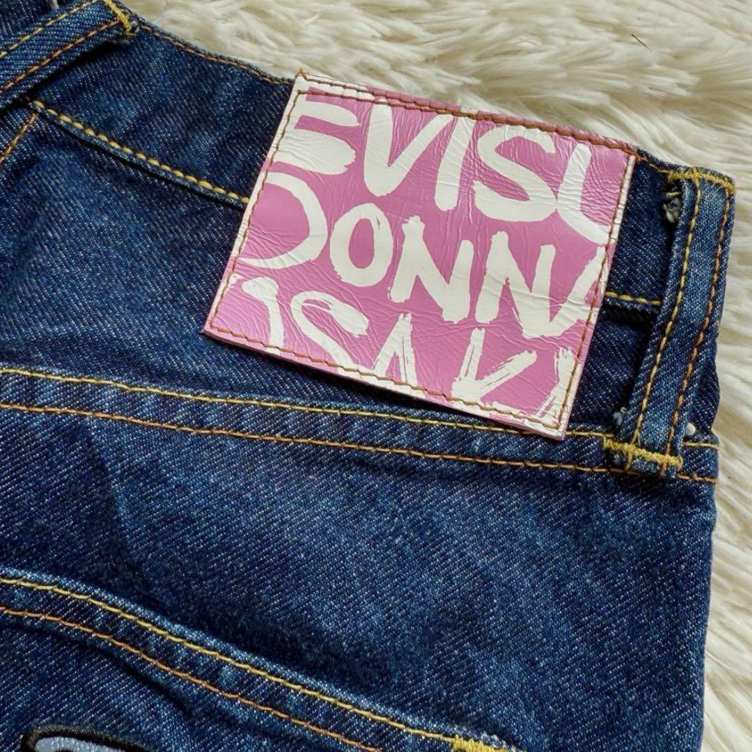 エヴィス ドンナ デニム タイトスカート M カモメ エヴィスドンナ EVISU スカート デニム レディース 限定 カモメ