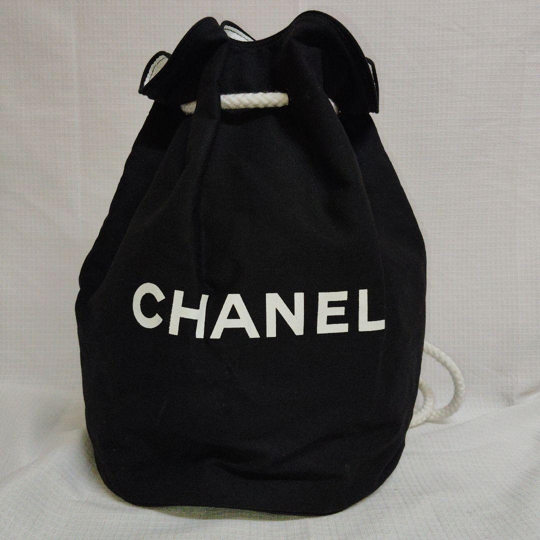 ✿正規CHANELシャネル キャンバス 巾着リュック プールバッグ✿