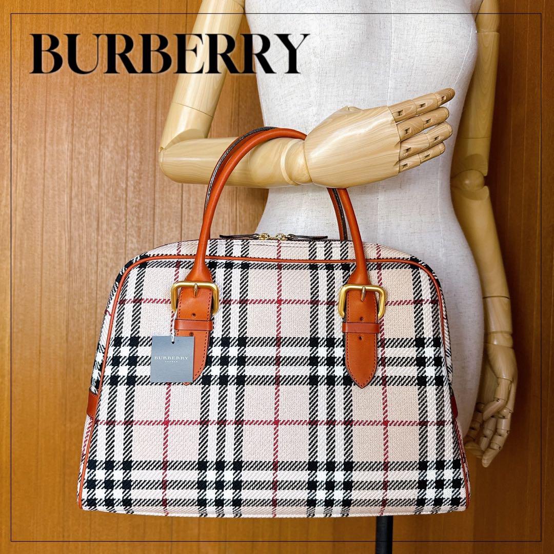 BURBERRY GOLF ボストンバッグ ノバチェック ハンドバック ❤️未使用品❤️ バーバリー ノバチェック ハンドバッグ