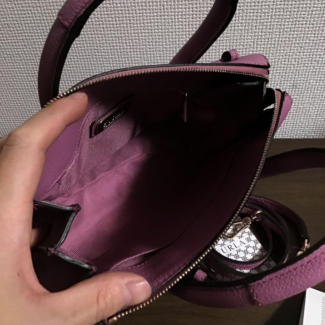 ☆開店セール☆ 人気 美品 フルラ ジェニュインレザー ロゴ 2WAYバッグ