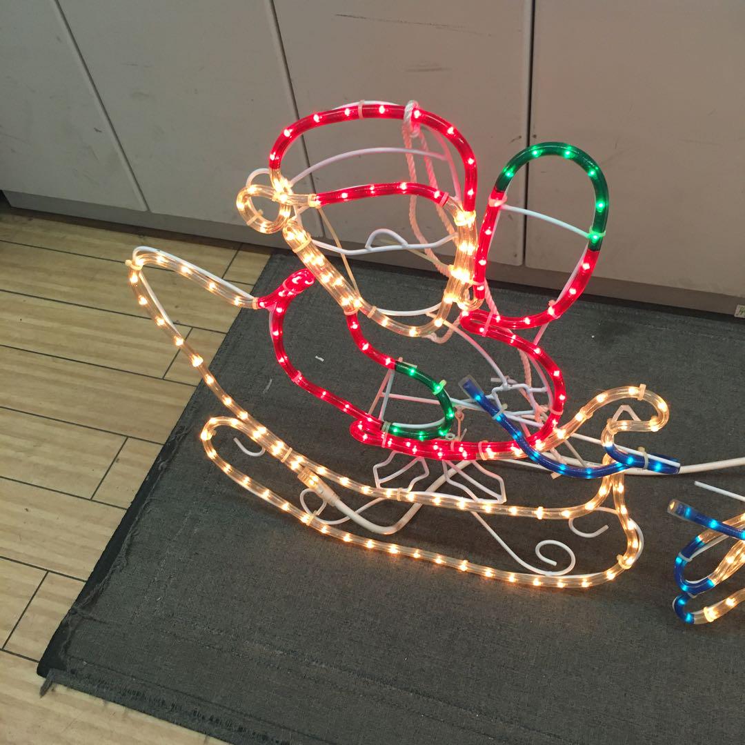 LED イルミネーション　3点セット　サンタ　トナカイ　雪の結晶　大　小 LED イルミネーション 3点セット サンタ トナカイ 雪の結晶 大