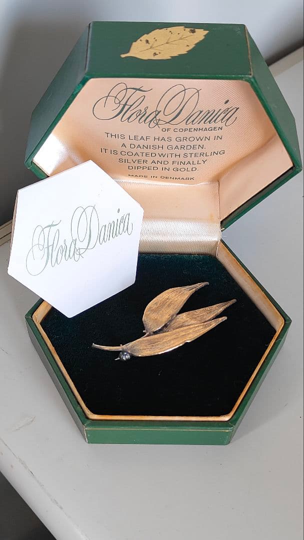デンマーク製 FLORA DANICA 925 フローラダニカ ブローチ目立った傷や汚れなし