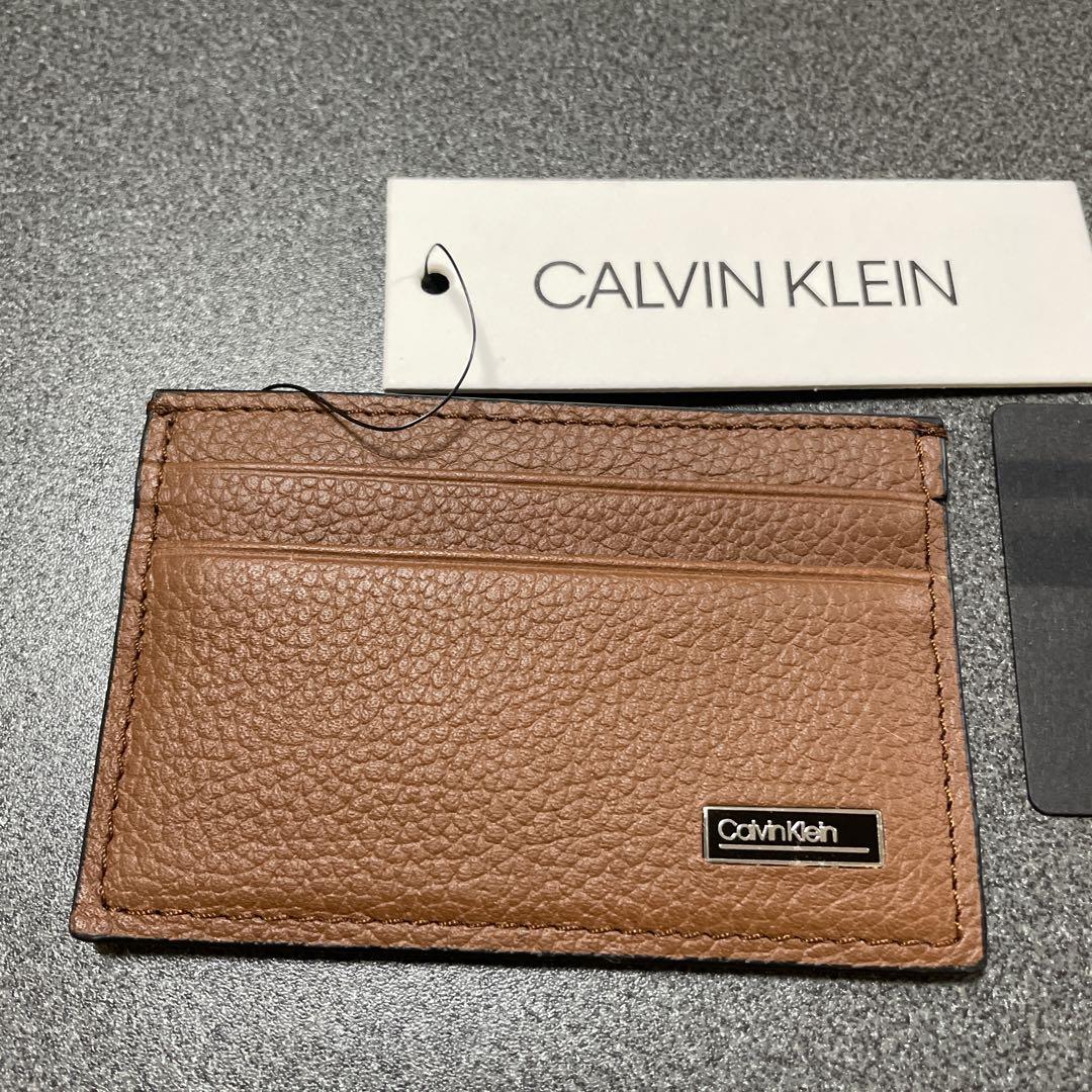 Calvin Klein ブラウンレザー 名刺入れ　カルバンクライン