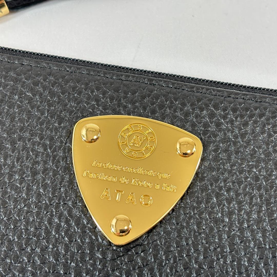 極美品 アタオ リモケリー レザー L字ウォレット フリンジ 上品