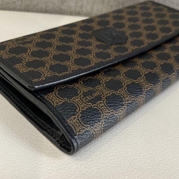 CELINE セリーヌ ヴィンテージ マカダム柄 ブラック 黒 長財布 美品☆ 画像4