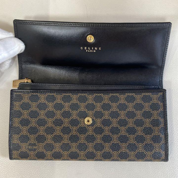 CELINE セリーヌ ヴィンテージ マカダム柄 ブラック 黒 長財布 美品☆ 画像7