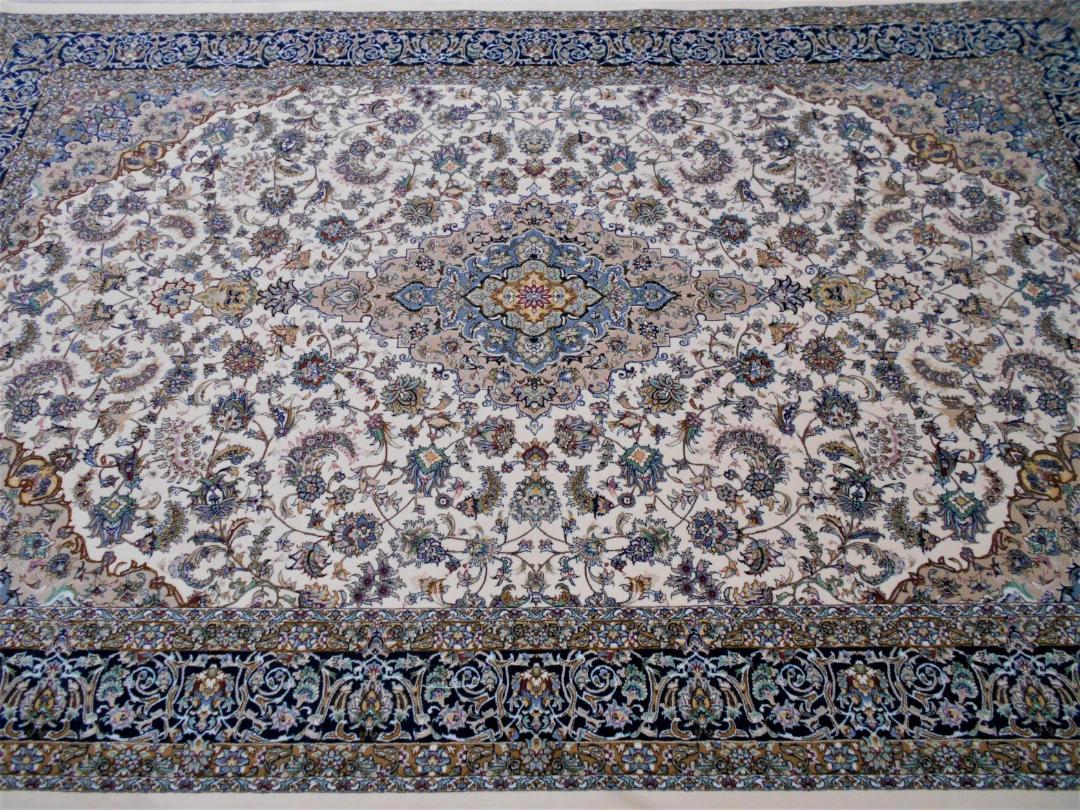 170万ノット！輝く、多色織絨毯！本場イラン産 150×225cm‐200981