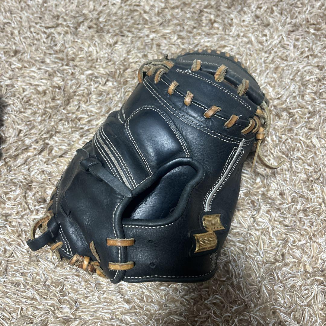 軟式野球用レザーグローブ 黒