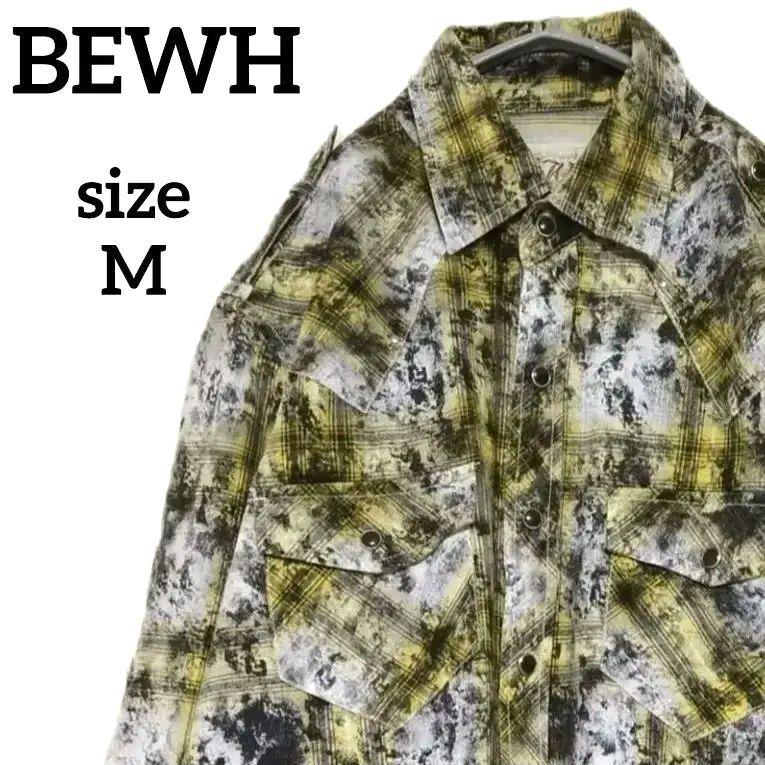 BEWH チェック柄 長袖シャツ 古着 コットン vintage