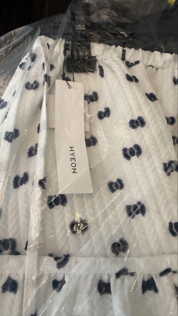 HYEON jacquard skirt \"tsubutsubu\" ホワイト新品