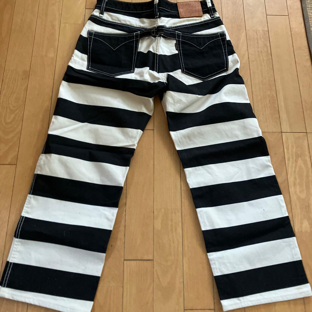vanson ストライプデニム パンツ 32 レングス　30