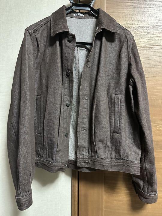 AURALEE 「 WASHED HARD TWIST DENIM BLOUZON / BROWN 」 – SISTER