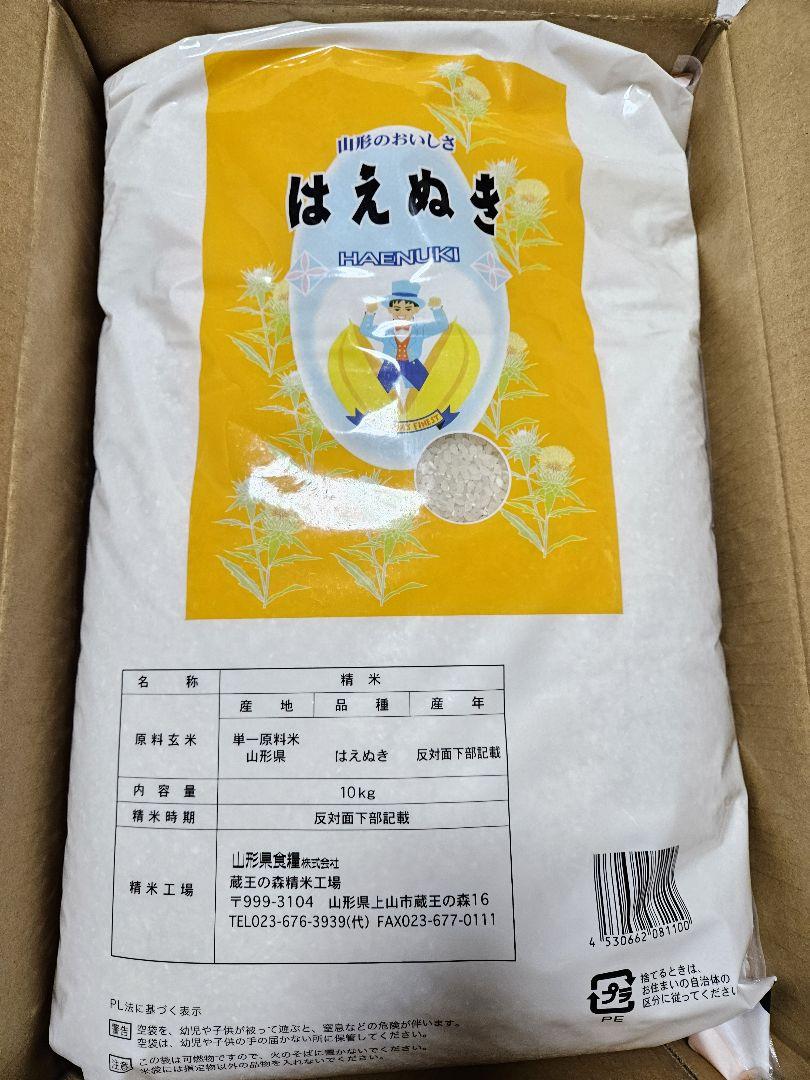 令和6年産 はえぬき 10kg 山形県産 精米