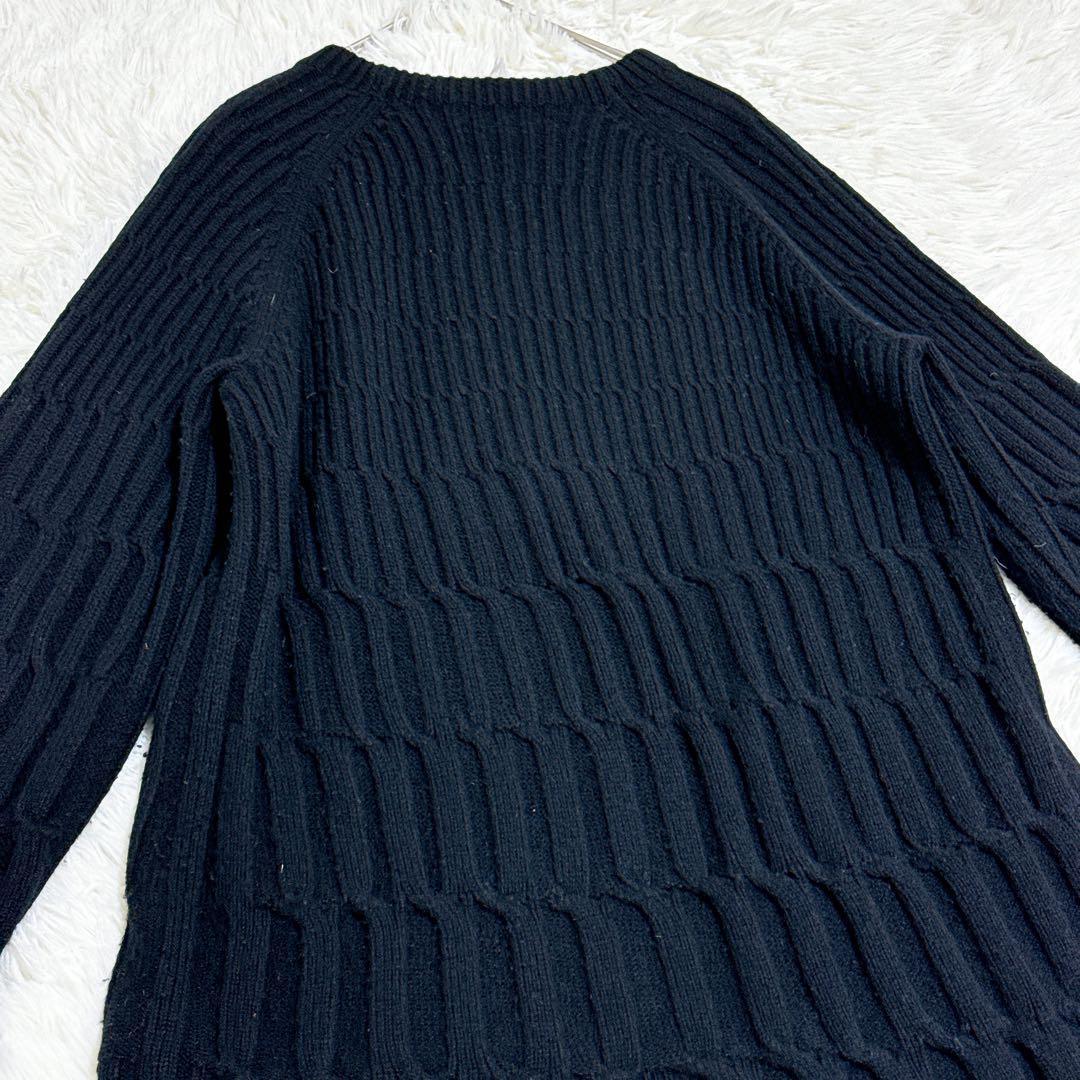 セオリー カシミヤ混　ケーブルドレス　ニットワンピース　Sサイズ　黒