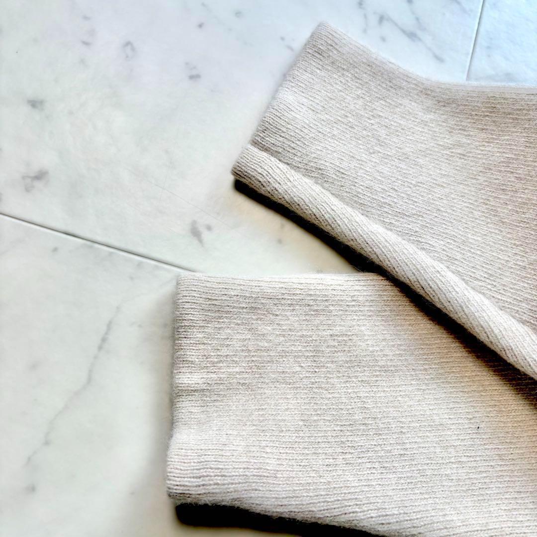 美品 エレンディーク アイボリー ラクーンミックス コクーン カーディガン 美品 エレンディーク アイボリー ラクーンミックス コクーン カーディガン