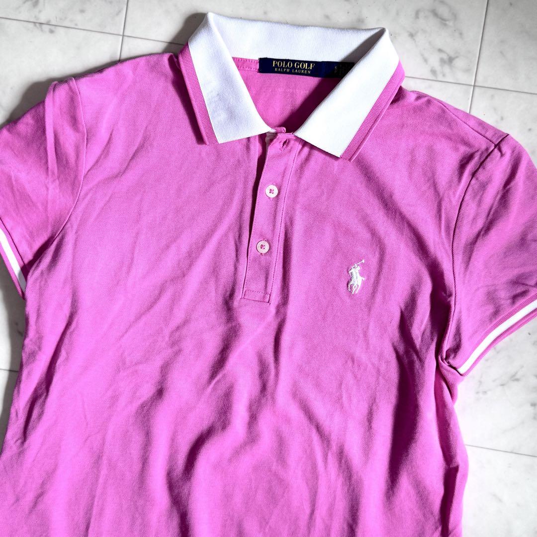 極美品　RALPHLAUREN GOLF　ラルフローレン　半袖ポロシャツ　ピンク POLO RALPH LAUREN GOLF Ralph Lauren ポロ ラルフローレン 半袖