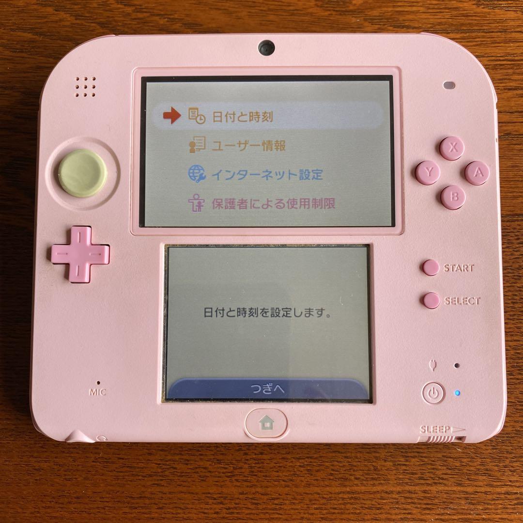 Nintendo 2DS ピンク 本体とACアダプター付き