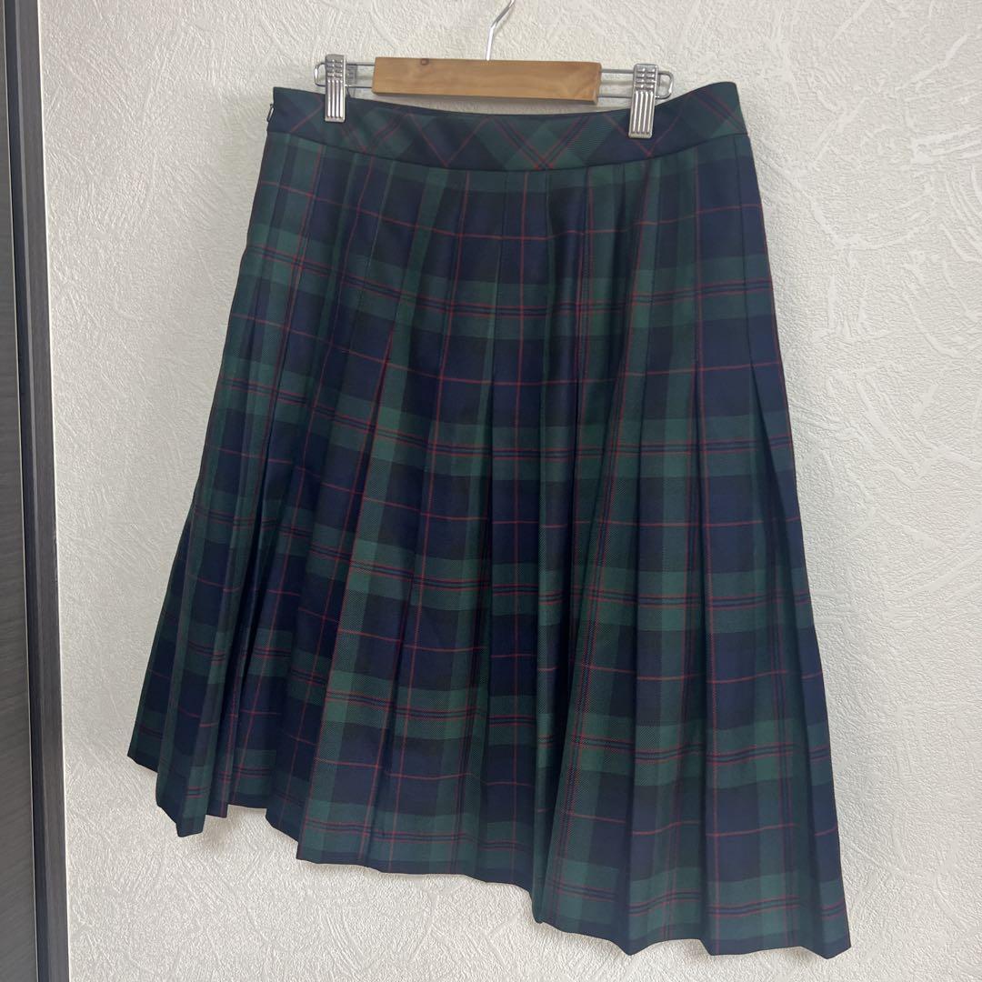 BROOKS BROTHERS チェック膝丈スカート グリーン サイズ8