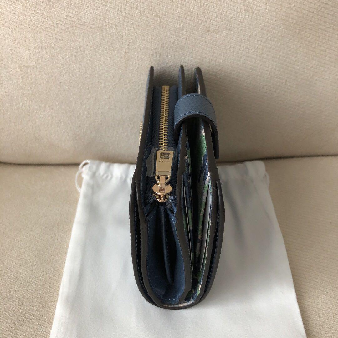 新品★FURLA フルラ 定価28,600円 バビロン 花柄 ブルー 3