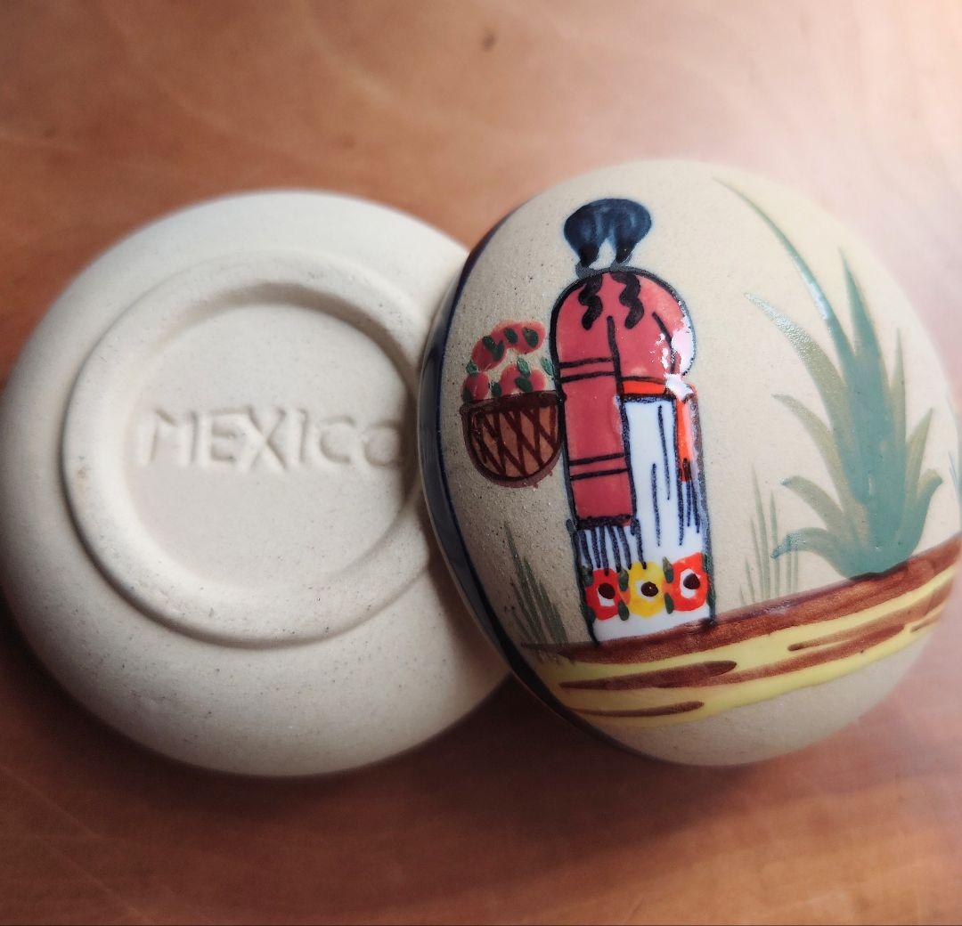 メキシコ風 陶器 小物入れ