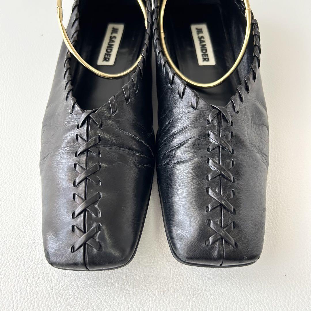 JIL SANDER ジルサンダー アンクレット バレリーナ ブラック【37】